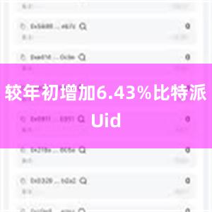 较年初增加6.43%比特派Uid