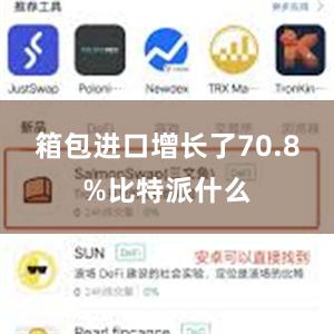 箱包进口增长了70.8%比特派什么