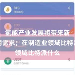 氢能产业发展将带来新的用钢需求；在制造业领域比特派什么