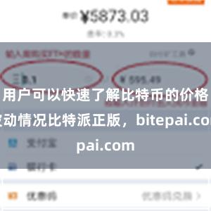 用户可以快速了解比特币的价格波动情况比特派正版，bitepai.com