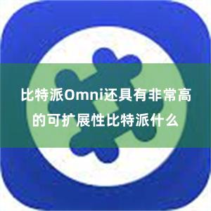 比特派Omni还具有非常高的可扩展性比特派什么