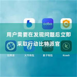 用户需要在发现问题后立即采取行动比特派官