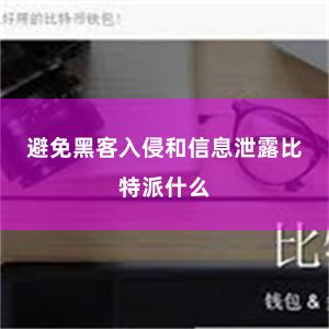 避免黑客入侵和信息泄露比特派什么